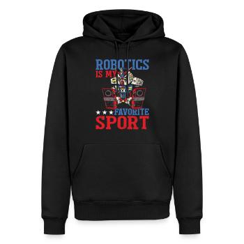Amateur de robotique ingénieur robot sportif préféré - Sweat à capuche Premium bio Homme - noir - Devant - Nico (187cm)