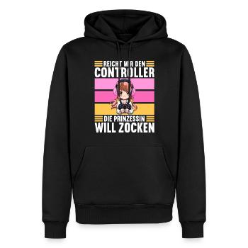 Gaming Konsole PC Zockerin Mädchen Gamer Girl - Männer Premium Bio Hoodie - Schwarz - Vorne - Nico (187cm)