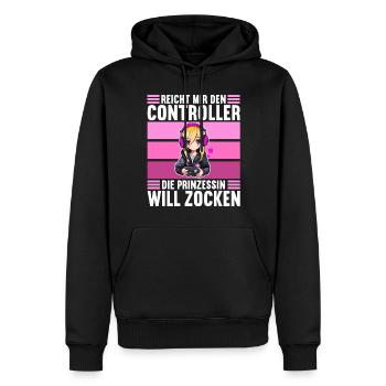 Gaming Konsole PC Zockerin Mädchen Gamer Girl - Männer Premium Bio Hoodie - Schwarz - Vorne - Nico (187cm)