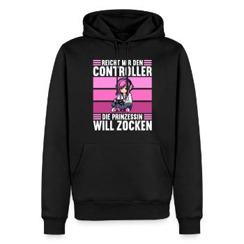 Gaming Konsole PC Zockerin Mädchen Gamer Girl - Männer Premium Bio Hoodie - Schwarz - Vorne - Nico (187cm)