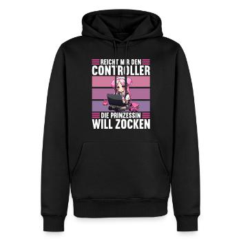 Gaming Konsole PC Zockerin Mädchen Gamer Girl - Männer Premium Bio Hoodie - Schwarz - Vorne - Nico (187cm)
