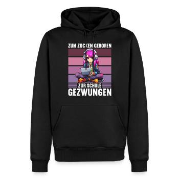 Gaming Konsole PC Zockerin Mädchen Gamer Girl - Männer Premium Bio Hoodie - Schwarz - Vorne - Nico (187cm)