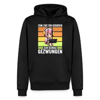Gaming Konsole PC Zockerin Mädchen Gamer Girl - Männer Premium Bio Hoodie - Schwarz - Vorne - Nico (187cm)