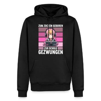 Gaming Konsole PC Zockerin Mädchen Gamer Girl - Männer Premium Bio Hoodie - Schwarz - Vorne - Nico (187cm)