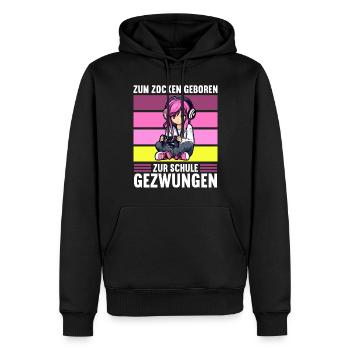 Gaming Konsole PC Zockerin Mädchen Gamer Girl - Männer Premium Bio Hoodie - Schwarz - Vorne - Nico (187cm)