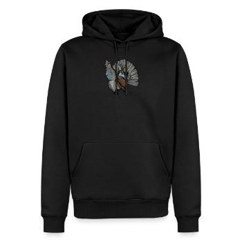 Auerhahn I Hühnervogel Auerhuhn Motiv für Jäger - Männer Premium Bio Hoodie - Schwarz - Vorne - Nico (187cm)