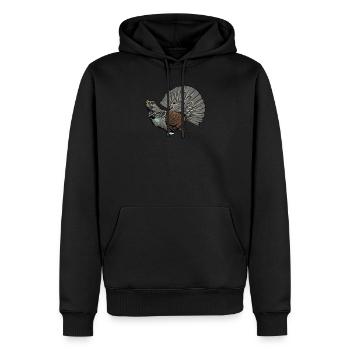 Auerhahn I Hühnervogel Auerhuhn Motiv für Jäger - Männer Premium Bio Hoodie - Schwarz - Vorne - Nico (187cm)