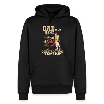 Construction Worker Dad Building Game Builder Craft - Men’s Premium Organic Hoodie - black - Front - Nico (187cm)