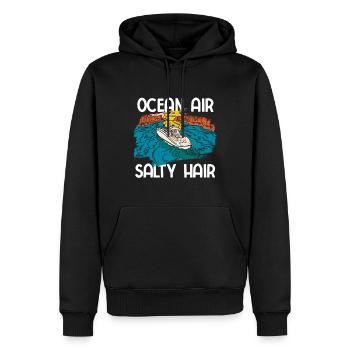 Segelboot Kapitän Spruch Zum Segeln - Männer Premium Bio Hoodie - Schwarz - Vorne - Nico (187cm)
