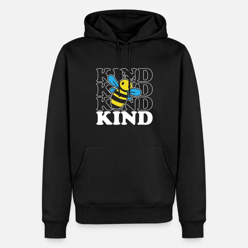 Bee Kind - Männer Premium Bio Hoodie - Schwarz