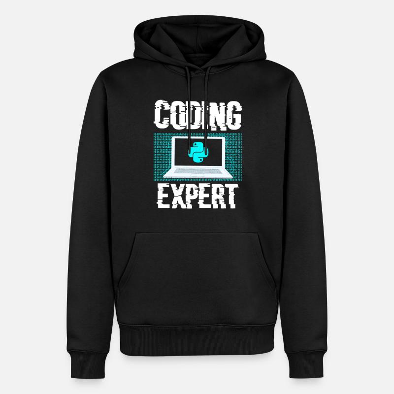 Coding Experte Coder Programmieren Programmierer - Männer Premium Bio Hoodie - Schwarz