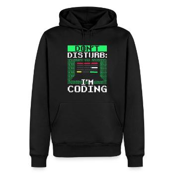Don't bother: I program Coding Coder - Men’s Premium Organic Hoodie - black - Front - Nico (187cm)
