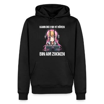 Gaming Konsole PC Zockerin Mädchen Gamer Girl - Männer Premium Bio Hoodie - Schwarz - Vorne - Nico (187cm)