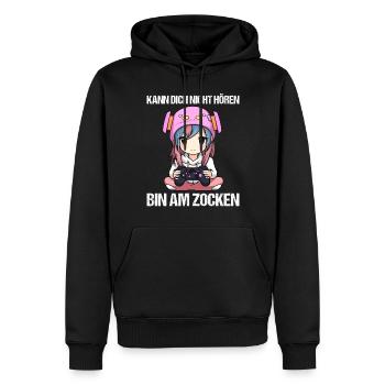 Gaming Konsole PC Zockerin Mädchen Gamer Girl - Männer Premium Bio Hoodie - Schwarz - Vorne - Nico (187cm)