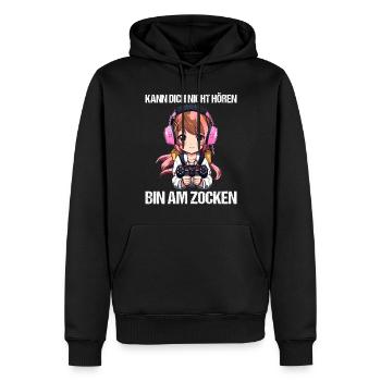 Gaming Konsole PC Zockerin Mädchen Gamer Girl - Männer Premium Bio Hoodie - Schwarz - Vorne - Nico (187cm)