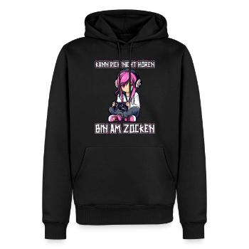 Gaming Konsole PC Zockerin Mädchen Gamer Girl - Männer Premium Bio Hoodie - Schwarz - Vorne - Nico (187cm)