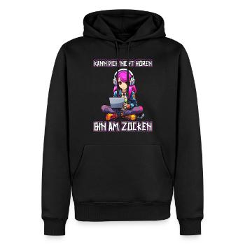 Gaming Konsole PC Zockerin Mädchen Gamer Girl - Männer Premium Bio Hoodie - Schwarz - Vorne - Nico (187cm)