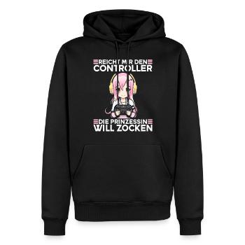 Gaming Konsole PC Zockerin Mädchen Gamer Girl - Männer Premium Bio Hoodie - Schwarz - Vorne - Nico (187cm)