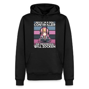 Gaming Konsole PC Zockerin Mädchen Gamer Girl - Männer Premium Bio Hoodie - Schwarz - Vorne - Nico (187cm)