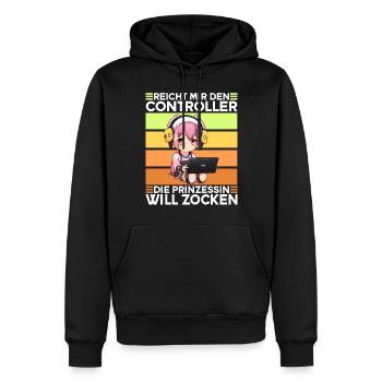 Gaming Konsole PC Zockerin Mädchen Gamer Girl - Männer Premium Bio Hoodie - Schwarz - Vorne - Nico (187cm)