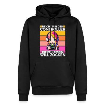 Gaming Konsole PC Zockerin Mädchen Gamer Girl - Männer Premium Bio Hoodie - Schwarz - Vorne - Nico (187cm)