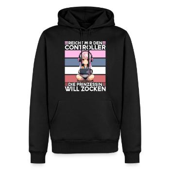 Gaming Konsole PC Zockerin Mädchen Gamer Girl - Männer Premium Bio Hoodie - Schwarz - Vorne - Nico (187cm)