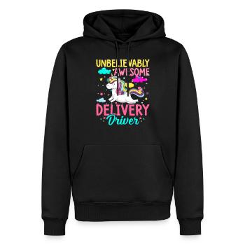 Ingenious delivery driver appreciation expert - Men’s Premium Organic Hoodie - black - Front - Nico (187cm)