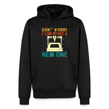 Keine Sorge, Ich Kann Einen Neuen 3d-druck Drucken - Männer Premium Bio Hoodie - Schwarz - Vorne - Nico (187cm)