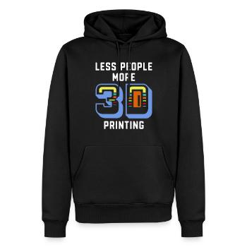 Weniger Menschen Mehr 3d-druckdüse 3d-druck - Männer Premium Bio Hoodie - Schwarz - Vorne - Nico (187cm)
