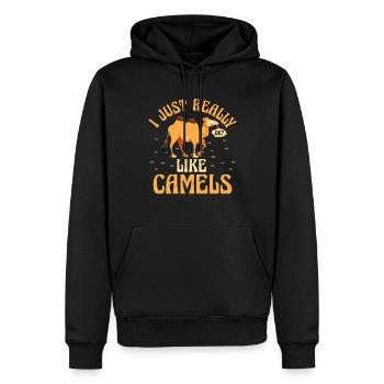 Kamelliebhaber Wüste Tier Tierwelt Afrika - Männer Premium Bio Hoodie - Schwarz - Vorne - Nico (187cm)
