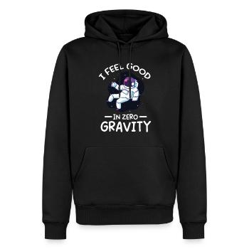 Astronaut I Feel Good In Zero Gravity Spaceman - Men’s Premium Organic Hoodie - black - Front - Nico (187cm)