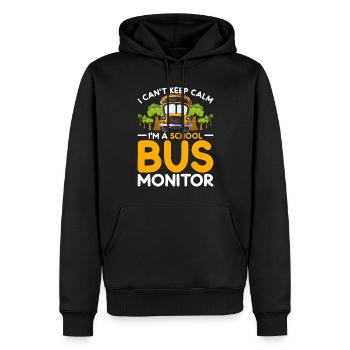 Schulbusfahrer Busfahrer Busbegleiter - Männer Premium Bio Hoodie - Schwarz - Vorne - Nico (187cm)