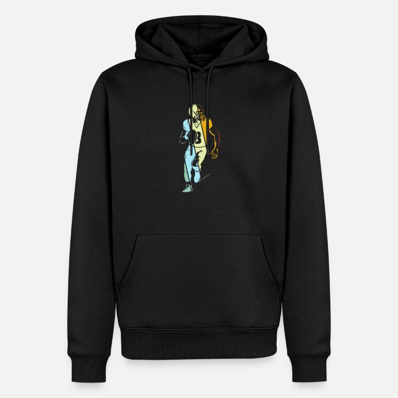 Football Rétro - Sweat à capuche Premium bio Homme - noir