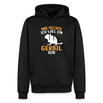 Will eine Rennmaus sein Nagetier Gerbil - Männer Premium Bio Hoodie - Schwarz - Vorne - Nico (187cm)