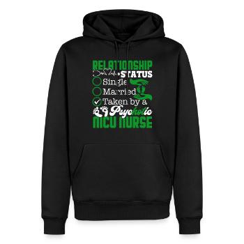 Nicu Nurse Relationship Status - Men’s Premium Organic Hoodie - black - Front - Nico (187cm)