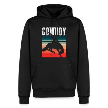 Cowboy Sprüche Süß Cowboys Texas - Männer Premium Bio Hoodie - Schwarz - Vorne - Nico (187cm)