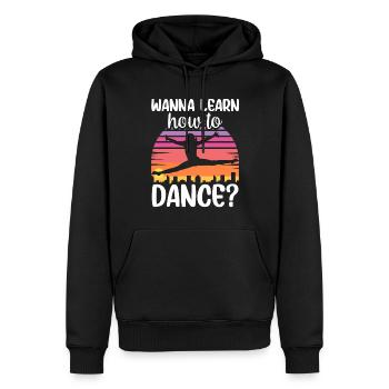 Voulez-vous apprendre à danser professeur de danse à l’école de danse - Sweat à capuche Premium bio Homme - noir - Devant - Nico (187cm)