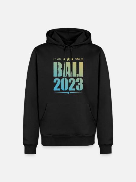 Bali 2023 - Sweat à capuche Premium bio Homme - noir