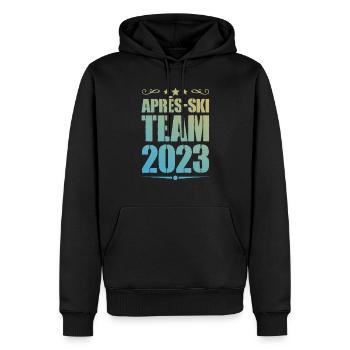 Apres Ski 2023 - Männer Premium Bio Hoodie - Schwarz - Vorne - Nico (187cm)