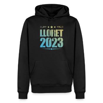 Lloret De Mar 2023 - Männer Premium Bio Hoodie - Schwarz - Vorne - Nico (187cm)