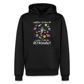 Astronaut I Want To Be An Astronaut Space - Men’s Premium Organic Hoodie - black - Front - Nico (187cm)