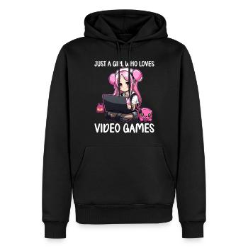 Console de jeu PC Gamer Girl Gamer Girl - Sweat à capuche Premium bio Homme - noir - Devant - Nico (187cm)