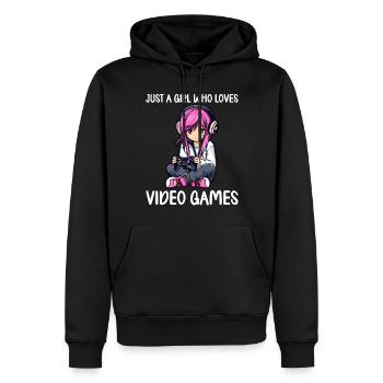Console de jeu PC Gamer Girl Gamer Girl - Sweat à capuche Premium bio Homme - noir - Devant - Nico (187cm)