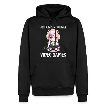 Console de jeu PC Gamer Girl Gamer Girl - Sweat à capuche Premium bio Homme - noir - Devant - Nico (187cm)