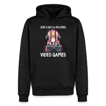 Console de jeu PC Gamer Girl Gamer Girl - Sweat à capuche Premium bio Homme - noir - Devant - Nico (187cm)