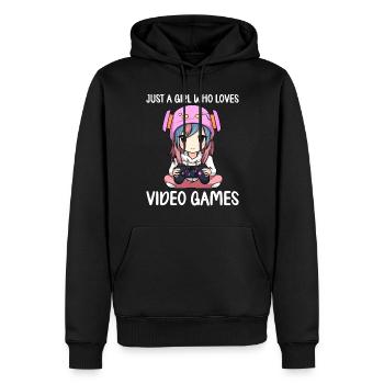 Console de jeu PC Gamer Girl Gamer Girl - Sweat à capuche Premium bio Homme - noir - Devant - Nico (187cm)