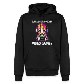 Console de jeu PC Gamer Girl Gamer Girl - Sweat à capuche Premium bio Homme - noir - Devant - Nico (187cm)