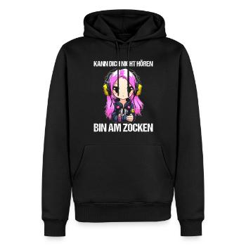 Gaming Konsole PC Zockerin Mädchen Gamer Girl - Männer Premium Bio Hoodie - Schwarz - Vorne - Nico (187cm)