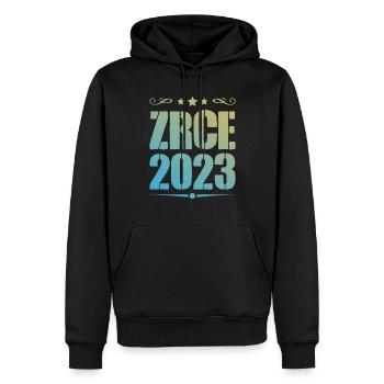 Zrce 2023 - Sweat à capuche Premium bio Homme - noir - Devant - Nico (187cm)
