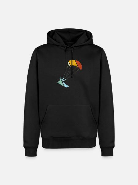 Kite surfing Retro - Men’s Premium Organic Hoodie - black